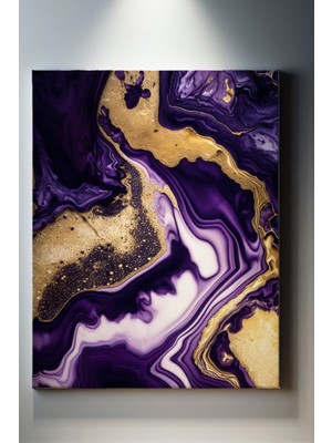 Suala Gold Temalı, Mor Renkli Tablo-610