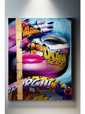 Suala Pop Art Temalı, Kadın Portre Tablo-931