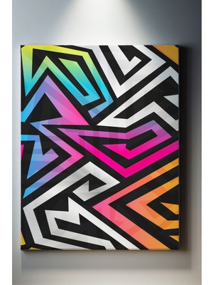 Suala Gradyan Soyut Çizgiler Tablosu-1522