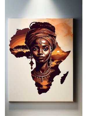 Suala Afrikalı Kadın Dekoratif Tablo-1253