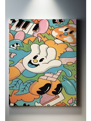 Suala Illüstrasyon Temalı Soyut Tablo-1155