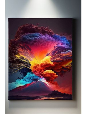 Suala Modern Temalı, Renk Yanardağı Tablo-636