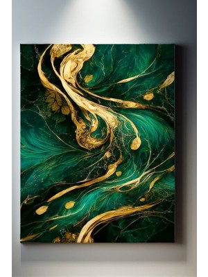 Suala Gold Temalı, Yeşil Detaylı Tablo-598