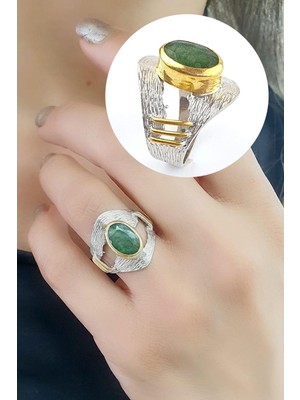 Ose Shop  Turmalin Taşlı 925AYAR Gümüş Tasarım Yüzük Sadace 1 Adet Üretildi