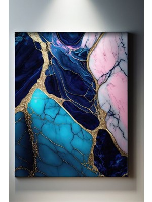 Suala Gold Temalı, Mermer Desenli Tablo-624