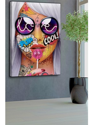 Suala Kadın Portre Temalı Pop Art Tablo-1187