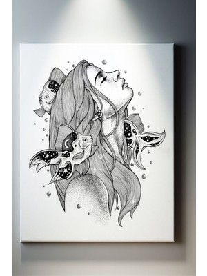 Suala Kadın Portresi Ve Balıklar Tablosu-2053