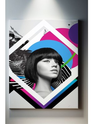 Suala Fütüristik Kadın Portre Çalışması Tablo-1269