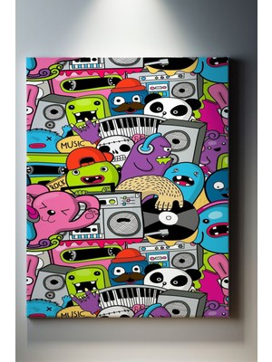 Suala Illüstrasyon Temalı, Doodle Tablo-936