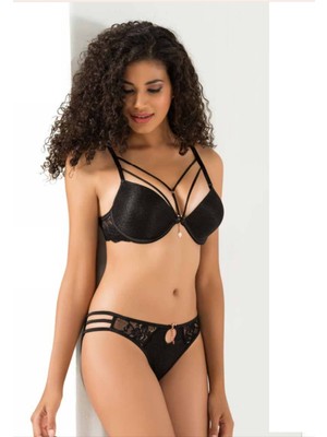 Le Jardin 5020 Violet Bra Dolgulu Taşlı Sütyen Takımı