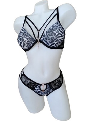 Le Jardin 5020 Violet Bra  Dolgulu Taşlı Sütyen Takımı