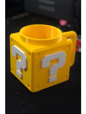 Work3d Super Mario Kutu Içecek Mug'ı 3D Baskı Figür