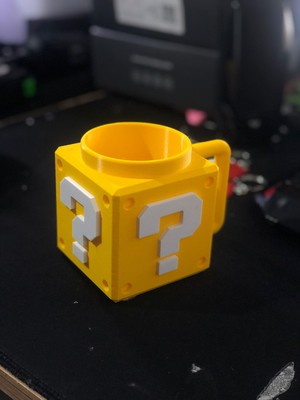 Work3d Super Mario Kutu Içecek Mug'ı 3D Baskı Figür