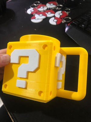 Work3d Super Mario Kutu Içecek Mug'ı 3D Baskı Figür