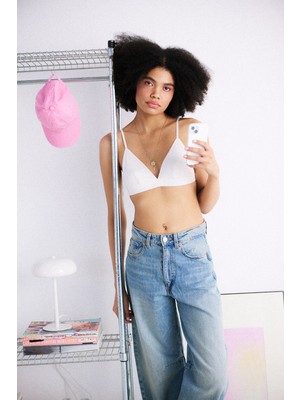 Penti Removable Padded Soft Üçgen Beyaz Sütyen