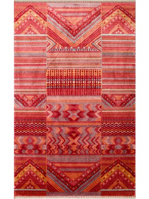 Carpetdocia Oushak Carnaval %100 Naturel Kolay Temizlenir El Emeğiyle Üretilen Tensel Modern Uşak Halısı 18 Redm