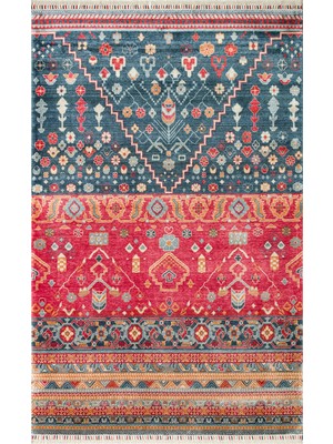 Carpetdocia Oushak Carnaval %100 Naturel Kolay Temizlenir El Emeğiyle Üretilen Tensel Modern Uşak Halısı 17NVYML