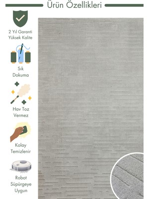 Carpetdocia Patagonya Serisi Sade Desenli Yumuşak Dokulu Salon Oturma Odası Koridor Modern Halı 05 Grey