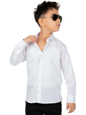 Mnk Baby & Kids Düz Renk Erkek Çocuk Gömlek MNK0575