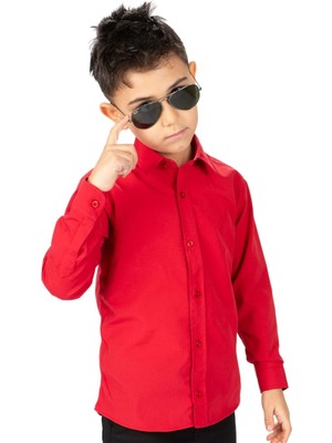 Mnk Baby & Kids Düz Renk Erkek Çocuk Gömlek MNK0575