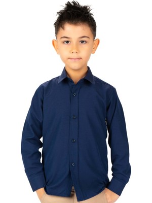Mnk Baby & Kids Düz Renk Erkek Çocuk Gömlek MNK0575