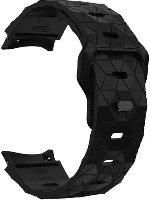 AktarMobile Samsung Galaxy Watch 6 Classic 43 47 mm Silikon Kordon Geometrik Desenli Spor Tasarım Premium Kayış