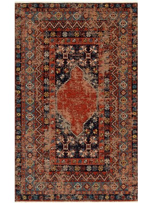 Carpetdocia Kapadokya Antik Desenli Oturma Odası Salon Mutfak Koridor Yıkanabilir Kaymaz Tabanlı Kilim 04 Multy