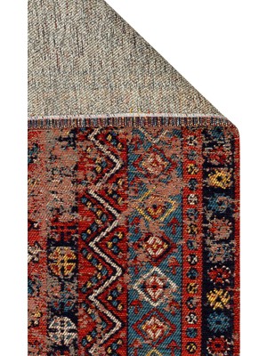 Carpetdocia Kapadokya Antik Desenli Oturma Odası Salon Mutfak Koridor Yıkanabilir Kaymaz Tabanlı Kilim 04 Multy