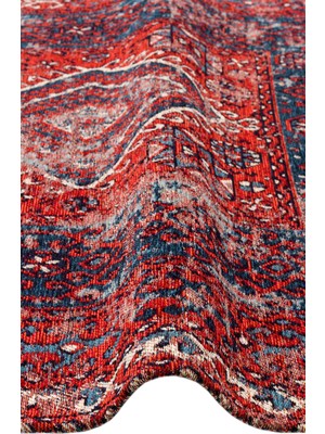 Carpetdocia Kapadokya Antik Desenli Oturma Odası Salon Mutfak Koridor Yıkanabilir Kaymaz Tabanlı Kilim 02 Multy