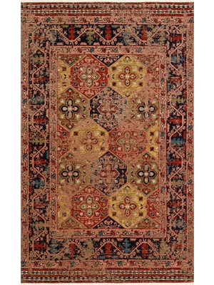 Carpetdocia Kapadokya Antik Desenli Oturma Odası Salon Mutfak Koridor Yıkanabilir Kaymaz Tabanlı Kilim 01 Multy