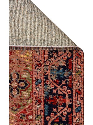 Carpetdocia Kapadokya Antik Desenli Oturma Odası Salon Mutfak Koridor Yıkanabilir Kaymaz Tabanlı Kilim 01 Multy