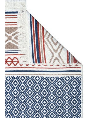 Carpetdocia Maya %100 Naturel Pamuk Yıkanabilir Çift Taraflı Oturma Odası Mutfak Koridor Modern Kilim 26 Navbeg