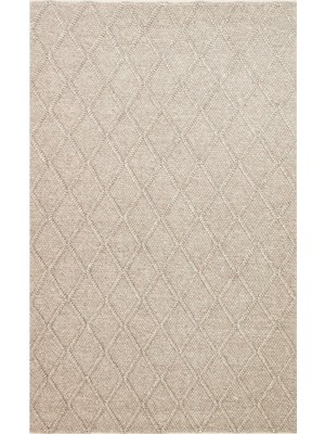 Carpetdocia Woolstar %100 Naturel Kazak Desenli Salon Oturma Odası Koridor Antre El Dokuma Örgü Halı Dıamondbrwn