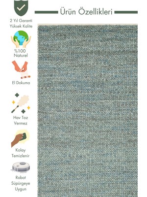 Carpetdocia Woolstar %100 Naturel Kazak Desenli Salon Oturma Odası Koridor Antre El Dokuma Örgü Halı Arona