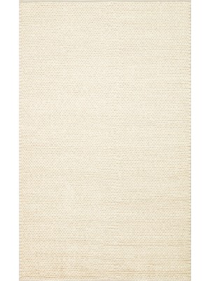 Carpetdocia Woolstar %100 Naturel Kazak Desenli Salon Oturma Odası Koridor Antre El Dokuma Örgü Halı Cream