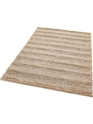 Carpetdocia Knit Jüt %100 Naturel Oturma Odası Koridor Antre Mutfak Balkon El Dokuma Halı S-1410 Sılver Xw