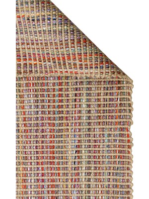 Carpetdocia Kenitra Jüt Karışımlı Çift Taraflı Oturma Odası Koridor Antre Mutfak Balkon Modern Kilim 01 Multy