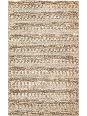 Carpetdocia Knit Jüt %100 Naturel Oturma Odası Koridor Antre Mutfak Balkon El Dokuma Halı S-1410 Sılver Xw