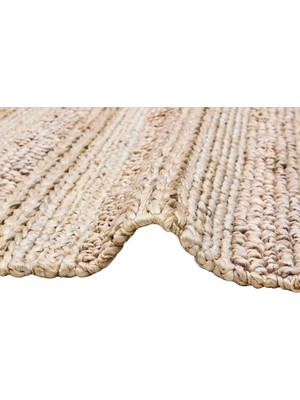 Carpetdocia Knit Jüt %100 Naturel Oturma Odası Koridor Antre Mutfak Balkon El Dokuma Halı S-1410 Sılver Xw