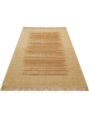 Carpetdocia Arizona Hasır Görünümlü Modern Oturma Odası Salon Koridor Mutfak Kaymaz Kilim 02 Natural Beıge