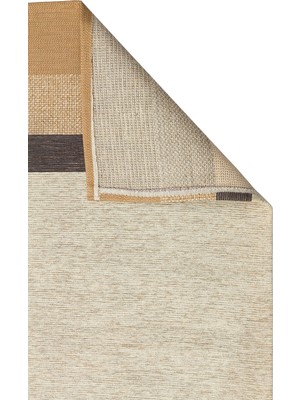 Carpetdocia Arizona Hasır Görünümlü Modern Oturma Odası Salon Koridor Mutfak Kaymaz Kilim 14 Natural Grey