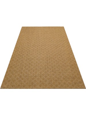 Carpetdocia Arizona Hasır Görünümlü Modern Oturma Odası Salon Koridor Mutfak Kaymaz Kilim 03 Natural Beıge