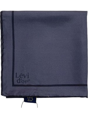 Levidor Şeritli Düz Twill Ipek Eşarp - Lavanta