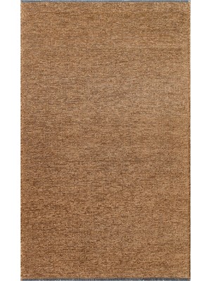 Carpetdocia Bali Yıkanabilir Oturma Odası Salon Koridor Antre Mutfak Kaymaz Pamuklu Kilim 01 Brown