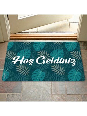 M&H Quality Dijital Baskılı Kapı Önü Paspas Çiçek Desenli Hoş Geldiniz Yazılır Ev Içi Ve Dışı Banyo Mutfak Çocuk Odası Için kullanılabilir 45x70