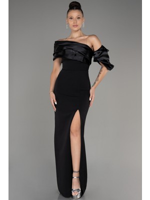 Abiyefon Bacak Dekolteli Uzun Abiye Elbise ABU4024