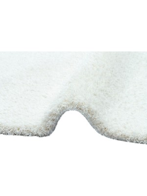 Carpetdocia Peluche Hav Toz Vermez Yumuşak Modern Oturma Odası Salon Koridor Pofuduk Shaggy Halı 1006 Whıte