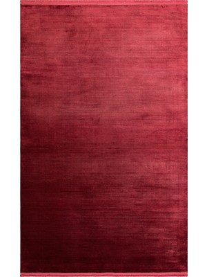 Carpetdocia Paris Parlak Ipeksi Görünümlü Salon Oturma Odası Koridor Antre Modern Halı Plaın Burgundy