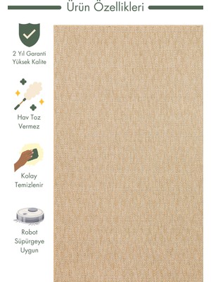 Carpetdocia Dream Iç ve Dış Mekan Kullanımına Uygun Kolay Temizlenebilir Sisal Görünümlü Halı 02 Natural Whıtexw