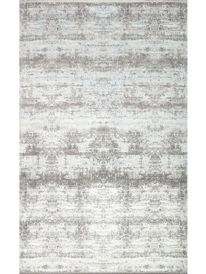 Carpetdocia Smooth Yıkanabilir Kaymaz Parlak Oturma Odası Salon Koridor Ince Dokuma Modern Halı 112 Grey